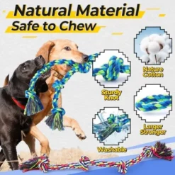Itopfox Heavy Duty Dog Rope Toys For Aggressive Chewers, Tough Tug Of War Toys For Large, Medium & Small Dogs – 5 Pack With 2 Ropes & 3 Supplies -Kid's Home GUEST 00a3ce6d 561d 40ca 82be 1683cf1674be
