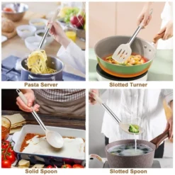 Itopfox 5-Piece Silicone Kitchen Utensil Set With Stainless Steel Handles For Nonstick Cookware, Heat-Resistant & Easy To Clean, Khaki -Kid's Home GUEST 00ecb80b 7c39 436f 9d36 b5173ceae39f