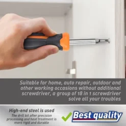 Itopfox 18-in-1 Multi-bit Screwdriver Set With Ergonomic Handle, Includes Slotted/Philips/Pozi/Torx/Square Bits & Nut Driver For Home & Car Repair 8 Itopfox 18-in-1 Multi-bit Screwdriver Set With Ergonomic Handle, Includes Slotted/Philips/Pozi/Torx/Square Bits & Nut Driver For Home & Car Repair -Kid's Home GUEST 0115aaf8 1c20 4d48 80d8 c840829917f4