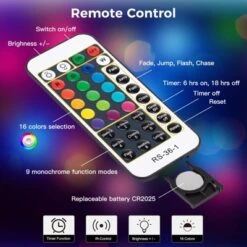 Itopfox 33FT Color Changing Rope Lights With Remote, Waterproof LED String Lights For Outdoor Christmas Decor, Indoor Bedroom, 16 Vibrant Colors 13 Itopfox 33FT Color Changing Rope Lights With Remote, Waterproof LED String Lights For Outdoor Christmas Decor, Indoor Bedroom, 16 Vibrant Colors -Kid's Home GUEST 01390d30 b7d8 4434 b3ba d00cfc7070a7