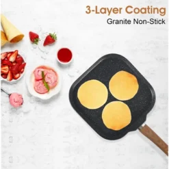 Itopfox Kitchen Academy Induction Cookware Set - 17 Piece Non-Stick Cooking Pan Set, Black Granite Pots And Pans Set For All Stovetops -Kid's Home GUEST 01fa20a4 b728 4e1b b1fd 8de7d6feac18