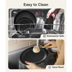 Itopfox 24-Piece Dinnerware Set For 6, Unbreakable Wheat Straw Plates & Bowls, Dishwasher & Microwave Safe, RV, Beach House & Daily Use, Black -Kid's Home GUEST 028f9756 1d7e 4825 a32d 2e3f5843ec57