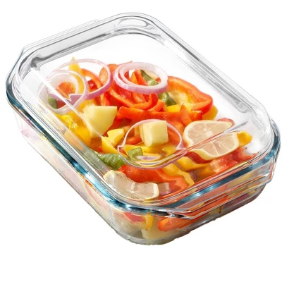 Itopfox 2 QT Rectangular Glass Casserole Dish With Lid, Oven Safe Tempered Glass Bakeware For Cooking, Baking, And Serving 7 Itopfox 2 QT Rectangular Glass Casserole Dish With Lid, Oven Safe Tempered Glass Bakeware For Cooking, Baking, And Serving - Image 7