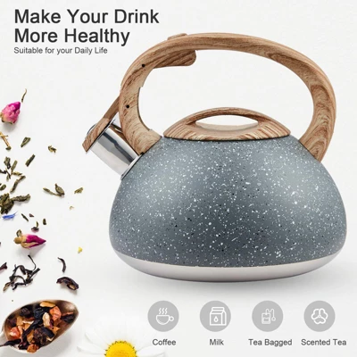Itopfox Whistling Tea Kettle, Stainless Steel Teapot For Stovetop & Induction Stove, Fast Boiling Water Pot With Loud Whistle, Ergonomic Handle 1 Itopfox Whistling Tea Kettle, Stainless Steel Teapot For Stovetop & Induction Stove, Fast Boiling Water Pot With Loud Whistle, Ergonomic Handle