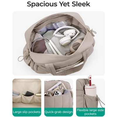 Itopfox Travel Duffle Bag For Women With Wet Pocket, Lightweight Carry-On Weekender, Water-Resistant, Multiple Compartments 7 Itopfox Travel Duffle Bag For Women With Wet Pocket, Lightweight Carry-On Weekender, Water-Resistant, Multiple Compartments - Image 7