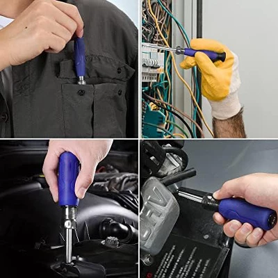 Itopfox 6-in-1 & 4-in-1 Screwdriver Set With Comfort Grip, 2PCS Portable Screwdrivers, 8 Basic & Precision Bits, 2 Nut Driver Sizes 3 Itopfox 6-in-1 & 4-in-1 Screwdriver Set With Comfort Grip, 2PCS Portable Screwdrivers, 8 Basic & Precision Bits, 2 Nut Driver Sizes - Image 3