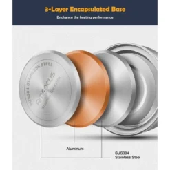 Itopfox 2 Quart Stainless Steel Whistling Tea Kettle, Stovetop Teakettle With Ergonomic Folding Handle, Small Teapot For Tea, Coffee, Silver -Kid's Home GUEST 05b7542a e005 4bdc b1b5 666e215b1d05