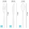 Itopfox 150 Pcs Clear Heavy Duty Plastic Silverware Set, Disposable Forks Spoons Knives For Wedding Party Supplies & Everyday Use