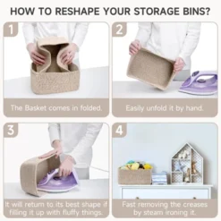 Itopfox 3-Pack Small Storage Baskets For Organizing, Woven Shelf Toy Basket, Rope Baskets For Gifts Empty, Closet Organizer Bins With Handles -Kid's Home GUEST 065785cd fdd8 4109 a571 f8e3a4dd2523