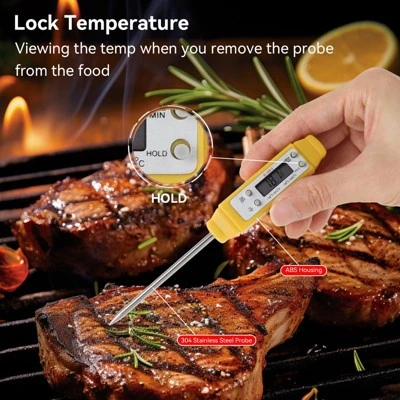Itopfox Digital Food Thermometer With Automatic Calibration, High Accuracy Electronic Pocket Thermometer For Cooking, Meat, Liquid, Frying 2 Itopfox Digital Food Thermometer With Automatic Calibration, High Accuracy Electronic Pocket Thermometer For Cooking, Meat, Liquid, Frying - Image 2