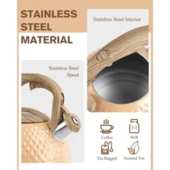 Itopfox Tea Kettle With Loud Whistle, 2.5 Quart Stovetop Kettle, Food Grade Stainless Steel, Anti-Hot Ergonomic Handle, Suitable For All Heat Sources -Kid's Home GUEST 06bef954 e0ce 4386 b526 4b18922a5db4