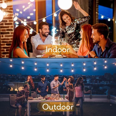 Itopfox 100FT LED Outdoor String Lights With 52 Shatterproof G40 Dimmable Bulbs, 2-Pack Waterproof Hanging Lights For Patio Backyard Porch Party 1 Itopfox 100FT LED Outdoor String Lights With 52 Shatterproof G40 Dimmable Bulbs, 2-Pack Waterproof Hanging Lights For Patio Backyard Porch Party