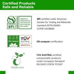 Itopfox 150 Count Heavy-duty Compostable Utensils Set, Includes Forks, Spoons, And Knives, BPI Certified Disposable Flatware