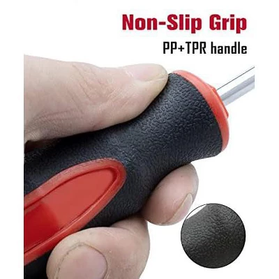 Itopfox 8-Piece Magnetic Screwdriver Set With Red Tip, 4 Phillips & 4 Slotted Tips, Professional Cushion Grip For High Torque 4 Itopfox 8-Piece Magnetic Screwdriver Set With Red Tip, 4 Phillips & 4 Slotted Tips, Professional Cushion Grip For High Torque - Image 4