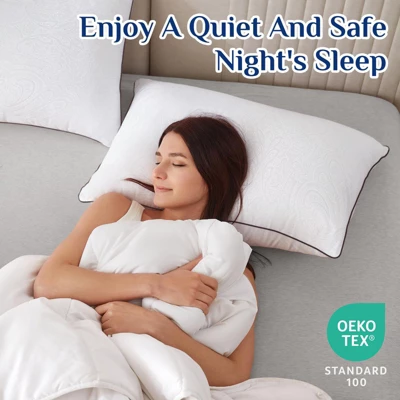 Itopfox Soft And Supportive Queen Size Pillows Set Of 2 With Down Alternative Filling For Side And Back Sleepers, Hotel Collection 3 Itopfox Soft And Supportive Queen Size Pillows Set Of 2 With Down Alternative Filling For Side And Back Sleepers, Hotel Collection - Image 3