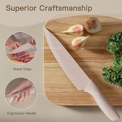 Itopfox 13-Piece Kitchen Knife Set With Anti-Rust Coating, Dishwasher Safe Stainless Steel Chef Knives, Includes 6 Blade Guards, Perfect Holiday Gift 1 Itopfox 13-Piece Kitchen Knife Set With Anti-Rust Coating, Dishwasher Safe Stainless Steel Chef Knives, Includes 6 Blade Guards, Perfect Holiday Gift