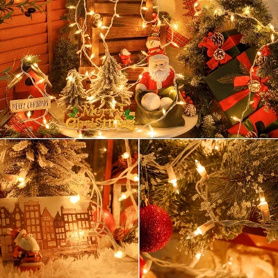 Itopfox Clear Christmas Lights Set, 2Pack 50Count Incandescent Mini String Lights With White Wire For Indoor Christmas Tree Garland Birthday Wedding 5 Itopfox Clear Christmas Lights Set, 2Pack 50Count Incandescent Mini String Lights With White Wire For Indoor Christmas Tree Garland Birthday Wedding - Image 5