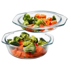 Itopfox Small Round Glass Casserole Dish With Lid, Microwave And Oven Safe Mini Glass Bowl For Cooking And Serving -Kid's Home GUEST 099d4e67 337d 4c0c a128 4be34100a989