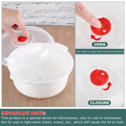 Itopfox 3-Piece Microwave Bowls With Lids And Steam Rack, Assorted Sizes For Soup, Noodles, Leftovers, Dishwasher Safe, Dorm & Kitchen Essentials -Kid's Home GUEST 0c1af008 9d41 4756 ba29 e244ca9ebdef