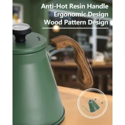 Itopfox Gooseneck Kettle With Thermometer For Pour Over Coffee & Tea Stainless Steel Durable 3-Layer Base Precision Spout, All Stove Tops Compatible -Kid's Home GUEST 0d56b772 29f4 4680 a33c 58ba9624601e