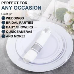 Itopfox 50 Guests Pre Rolled Silver Plastic Silverware Sets - Heavy Duty Cutlery With Napkins For Parties, Dinners & Weddings -Kid's Home GUEST 0dab325d 791c 42b0 b777 cf669277888e