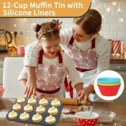 Itopfox 6-Piece Non-Stick Bakeware Set, Stackable Baking Pans For Even Heating, Includes Muffin Pan, Loaf Pan, Round & Square Cake Pans, Cooling Rack -Kid's Home GUEST 0dcb52a3 e64e 43a3 a3c8 3ba7e045abca