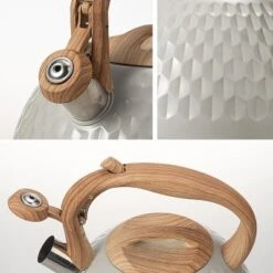 Itopfox Tea Kettle With Wood Pattern Handle, Loud Whistle, Food Grade Stainless Steel, Anti-Hot Handle, Rust-Resistant, Suitable For All Heat Sources -Kid's Home GUEST 0e59bfdc 17e3 417d 9448 fbe016a4c934