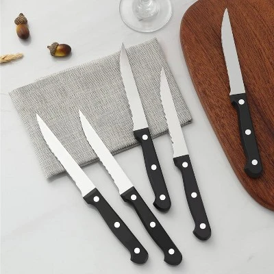 Itopfox Steak Knives Set Of 16 With Serrated Stainless Steel Blades, Triple Rivet Handles, Dishwasher Safe For Home, Restaurant, Parties 4 Itopfox Steak Knives Set Of 16 With Serrated Stainless Steel Blades, Triple Rivet Handles, Dishwasher Safe For Home, Restaurant, Parties - Image 4