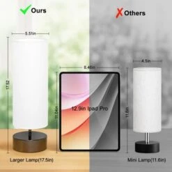 Itopfox Touch Table Lamp, 3-Way Dimmable Modern Minimalist Accent Bedside Lamp With Cylinder Fabric Shade, Night Light Nightstand Desk Lamp -Kid's Home GUEST 0ea5800b d792 4ce3 96ab 84f3db123b06