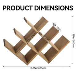 Itopfox 8-Bottle Countertop Wine Rack, Wooden 3-Tier Wine Bottle Holder For Bar Table, Wine Cabinet, Free Standing Display And Storage Shelves Brown -Kid's Home GUEST 0f2c7d52 0388 40f1 947b f11ef2084657