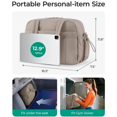 Itopfox Travel Duffle Bag For Women With Wet Pocket, Lightweight Carry-On Weekender, Water-Resistant, Multiple Compartments 8 Itopfox Travel Duffle Bag For Women With Wet Pocket, Lightweight Carry-On Weekender, Water-Resistant, Multiple Compartments - Image 8