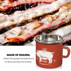 Itopfox Mini Bacon Grease Container With Strainer - Enamel Grease Saver, Farmhouse Bacon Grease Keeper For Kitchen Fat Storage, Dishwasher Safe 11 Itopfox Mini Bacon Grease Container With Strainer - Enamel Grease Saver, Farmhouse Bacon Grease Keeper For Kitchen Fat Storage, Dishwasher Safe -Kid's Home GUEST 0f9e5c3d aa0a 4531 b8c1 8cb0003713ac