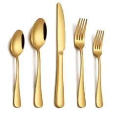 Itopfox 20-Piece Gold Silverware Set For 4, Stainless Steel Flatware Cutlery Set With Knife, Fork, Spoon, Mirror Polished Finish, Dishwasher Safe -Kid's Home GUEST 10ad0099 a457 4035 b48d 09077e8b1007