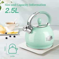 Itopfox Stainless Steel Whistling Tea Kettle With Cool Touch Handle, 2.64 Quart Induction Compatible Stovetop Teapot In Mint Green 10 Itopfox Stainless Steel Whistling Tea Kettle With Cool Touch Handle, 2.64 Quart Induction Compatible Stovetop Teapot In Mint Green -Kid's Home GUEST 10e708ff 3355 4f03 bc9d 544b9f31d280