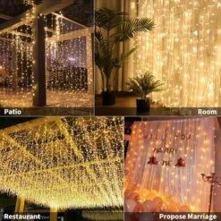 Itopfox 300 LED Curtain String Lights With Remote, 8 Modes, Connectable Waterproof Fairy Lights For Bedroom, Wedding, Outdoor, Christmas Party, White -Kid's Home GUEST 116ee5e3 37fe 4047 b81c 4180e85187c5