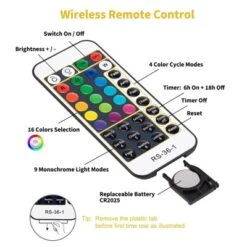 Itopfox Color Changing Fairy String Lights With Remote And Timer, 100 LED USB Silver Wire Starry Fairy Light For Bedroom Party Indoor Decoration 11 Itopfox Color Changing Fairy String Lights With Remote And Timer, 100 LED USB Silver Wire Starry Fairy Light For Bedroom Party Indoor Decoration -Kid's Home GUEST 11f6c64c 9662 4a0a b05c ae39f5abe773