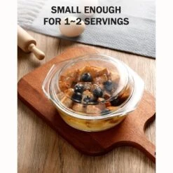 Itopfox Clear Round Glass Casserole With Lid, Microwave & Oven Safe Bakeware, Freezer & Dishwasher Friendly, Easy Grab Baking Dish -Kid's Home GUEST 120ab579 b032 4c23 8c2e cf38eb44d633
