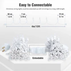 Itopfox Clear Christmas Lights Set, 2Pack 50Count Incandescent Mini String Lights With White Wire For Indoor Christmas Tree Garland Birthday Wedding 8 Itopfox Clear Christmas Lights Set, 2Pack 50Count Incandescent Mini String Lights With White Wire For Indoor Christmas Tree Garland Birthday Wedding -Kid's Home GUEST 12401675 ab19 4b51 a0d7 912d6bcc233b