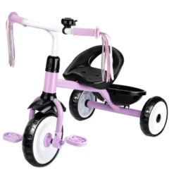 Itopfox Toddler Tricycle For Ages 2-4 Years, Kids Trike With Bell And Back Basket, 3 Wheel Bike Riding Toy Gift For Girls, Purple -Kid's Home GUEST 137137d1 054d 4252 8e28 2d246c91656e
