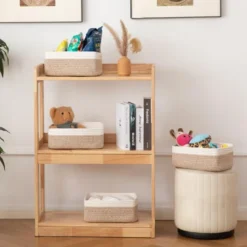 Itopfox 4 Pack Woven Storage Baskets, Small Decorative Bins For Shelves Organizer Baskets For Home, Office, Baby Room, Living Room, Bedroom, Bathroom -Kid's Home GUEST 137ead29 d914 4967 9fe4 b79763a5aa10