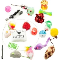 Itopfox Cat Toys Variety Pack For Kitty - 20 Piece Assortment With Wand, Balls, Mice & Feathers For Playful Felines 13 Itopfox Cat Toys Variety Pack For Kitty - 20 Piece Assortment With Wand, Balls, Mice & Feathers For Playful Felines -Kid's Home GUEST 13885fed 35bf 465b 9782 1dbf572fe94a