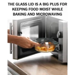 Itopfox Clear Round Glass Casserole With Lid, Microwave & Oven Safe Bakeware, Freezer & Dishwasher Friendly, Easy Grab Baking Dish -Kid's Home GUEST 14e837a5 5f07 4053 9ac7 e99e1e09ae92