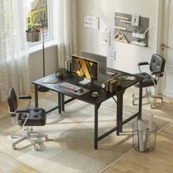 Itopfox 40 Inch Computer Desk, Home Office Study Writing Table, Simple PC Gaming Desk With Adjustable Feet, Black 9 Itopfox 40 Inch Computer Desk, Home Office Study Writing Table, Simple PC Gaming Desk With Adjustable Feet, Black -Kid's Home GUEST 165fd589 44ee 452b 86ba 730a0817d6ed