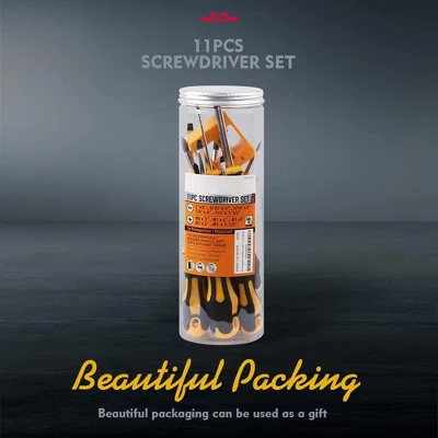 Itopfox 11-Piece Magnetic Screwdriver Set With 5 Phillips And 5 Flat Head Tips For Secure Fastening And Loosening, Includes Storage Box 1 Itopfox 11-Piece Magnetic Screwdriver Set With 5 Phillips And 5 Flat Head Tips For Secure Fastening And Loosening, Includes Storage Box