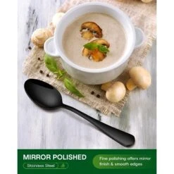 Itopfox 20-Piece Black Stainless Steel Flatware Set For 4, Includes Knives, Forks, Spoons, Mirror Polished, Dishwasher Safe, Food Grade Cutlery Set 10 Itopfox 20-Piece Black Stainless Steel Flatware Set For 4, Includes Knives, Forks, Spoons, Mirror Polished, Dishwasher Safe, Food Grade Cutlery Set -Kid's Home GUEST 18bded89 9c44 4eec 96be b7f8a3679a1e