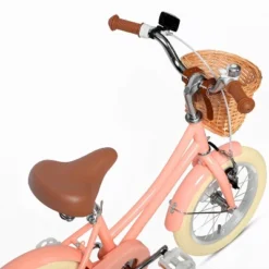 Itopfox Retro Cruiser Girls Bike For Children Ages 3-5 Years Old, Kids Bicycle With Wicker Basket & Training Wheels, Peach -Kid's Home GUEST 1a3976e0 9c45 4239 a8bd 5089219e2980
