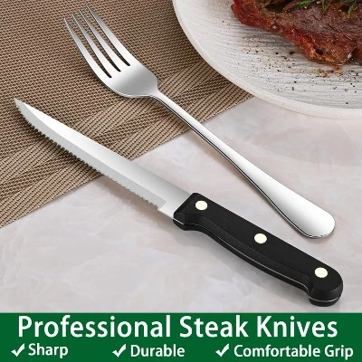 Itopfox 24-Piece Silverware Set With Steak Knives, Flatware Set For 4 Food-Grade Stainless Steel Cutlery Set Includes Knife Spoon Fork, Mirror Finish 4 Itopfox 24-Piece Silverware Set With Steak Knives, Flatware Set For 4 Food-Grade Stainless Steel Cutlery Set Includes Knife Spoon Fork, Mirror Finish - Image 4