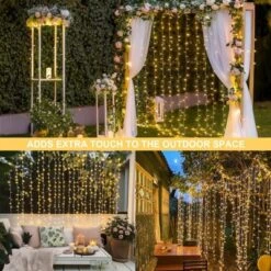 Itopfox 300 LED Remote Control Fairy Curtain Lights, Plug In Hanging String Lights For Window Wall, Bedroom, Wedding, Party, Christmas, Patio Decor 15 Itopfox 300 LED Remote Control Fairy Curtain Lights, Plug In Hanging String Lights For Window Wall, Bedroom, Wedding, Party, Christmas, Patio Decor -Kid's Home GUEST 1b0da2f4 6569 4ea3 8ccd c1ea18fe2c07