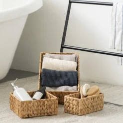 Itopfox Hand Woven Water Hyacinth Storage Baskets Set Of 3 Natural Wicker Baskets For Organizing Pantry Shelf, Closet, Bathroom, Living Room, Bedroom 10 Itopfox Hand Woven Water Hyacinth Storage Baskets Set Of 3 Natural Wicker Baskets For Organizing Pantry Shelf, Closet, Bathroom, Living Room, Bedroom -Kid's Home GUEST 1b1b238e 440c 436e abff 4bfe8c2bd990