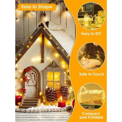 Itopfox 66Ft 200 LED Fairy Lights Plug In, Waterproof String Lights Outdoor & Indoor 8 Modes Christmas Light Bedroom Decor, Timer Twinkle Lights 4 Itopfox 66Ft 200 LED Fairy Lights Plug In, Waterproof String Lights Outdoor & Indoor 8 Modes Christmas Light Bedroom Decor, Timer Twinkle Lights - Image 4